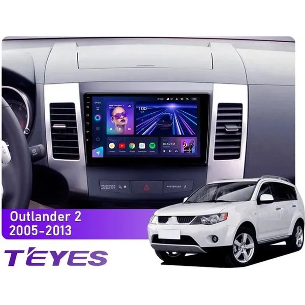 Штатна магнітола Teyes CC3L 4+32 Gb Mitsubishi Outlander 2 CW0W 2005-2013 / Citroen C-Crosser 1 2007-2013 / Peugeot 4007 2007-2012 (B) 9"