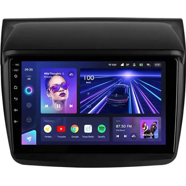 Штатна магнітола Teyes CC3L 4+32 Gb Mitsubishi Pajero Sport 2 L200 Triton 2008-2016 9" 3