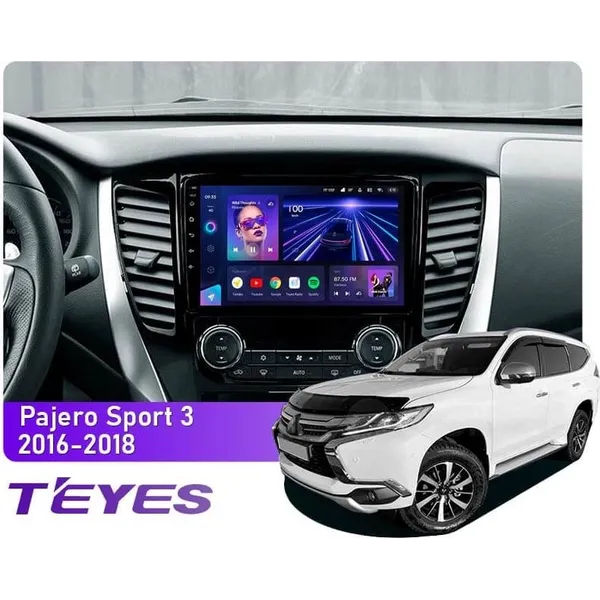 Штатна магнітола Teyes CC3L 4+32 Gb Mitsubishi Pajero Sport 3 2016-2018 9"