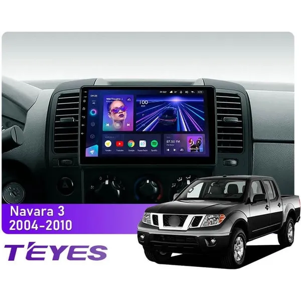 Штатна магнітола Teyes CC3L 4+32 Gb Nissan Navara 3 D40 2004-2010 (F2) 9"