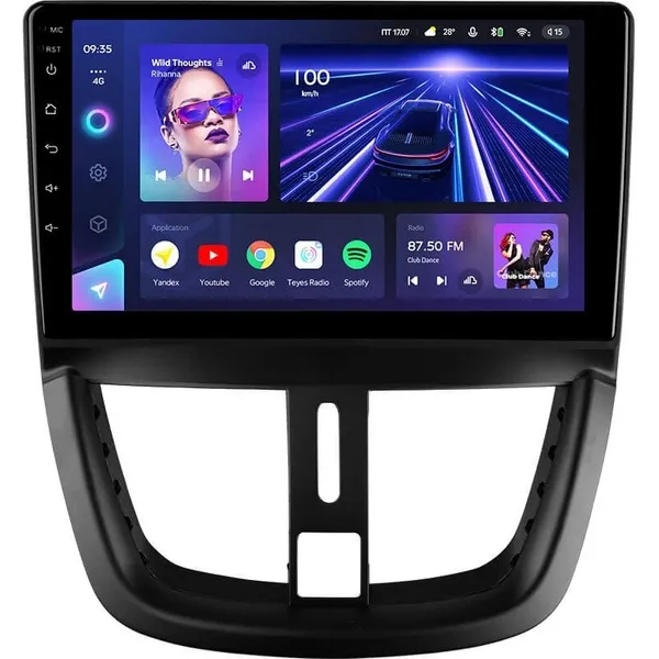 Штатна магнітола Teyes CC3L 4+32 Gb Peugeot 207 2006-2015 9" 3