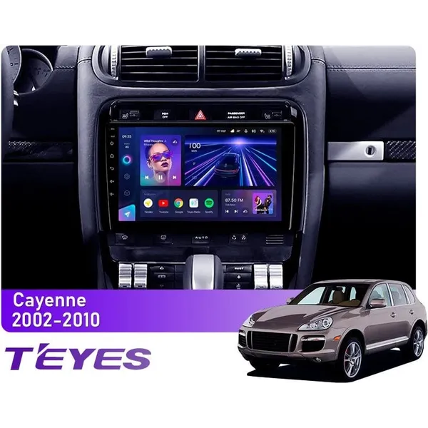 Штатна магнітола Teyes CC3L 4+32 Gb Porsche Cayenne 1 9PA 2002-2010 9"