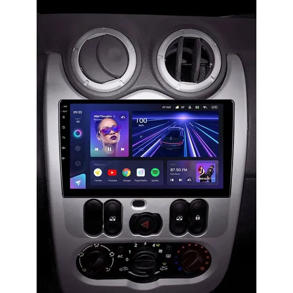 Штатна магнітола Teyes CC3L 4+32 Gb Renault Logan 1 Sandero Lada Lergus largus Dacia 2010-2015 9" 2