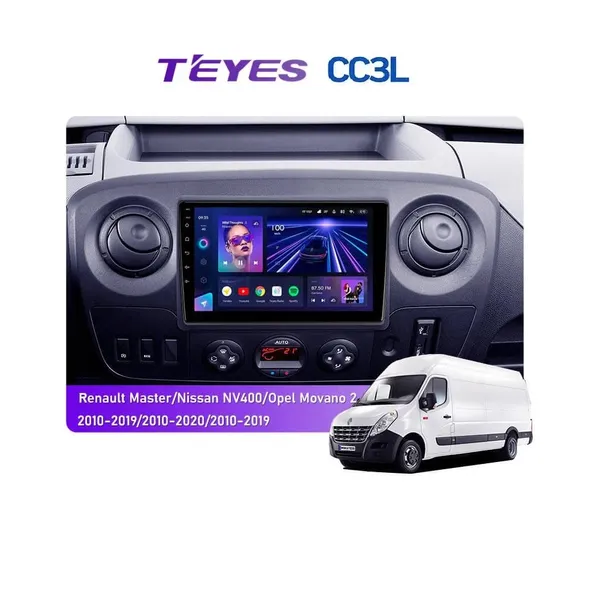 Штатна магнітола Teyes CC3L 4+32 Gb Renault Master 2010-2019 / Nissan NV400 2010-2020 / Opel Movano 2 2010-2019 (F1) 10"