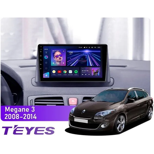 Штатна магнітола Teyes CC3L 4+32 Gb Renault Megane 3 2008-2014 (две косы) 9"