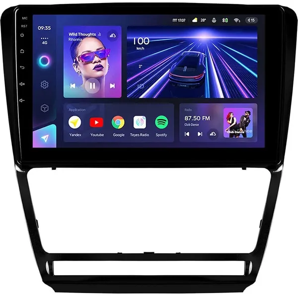 Штатна магнітола Teyes CC3L 4+32 Gb Skoda Octavia 2 A5 2008-2013 Black 10" 7