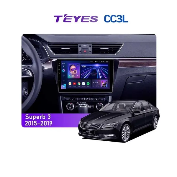 Штатна магнітола Teyes CC3L 4+32 Gb Skoda Superb 3 2015-2019 10"