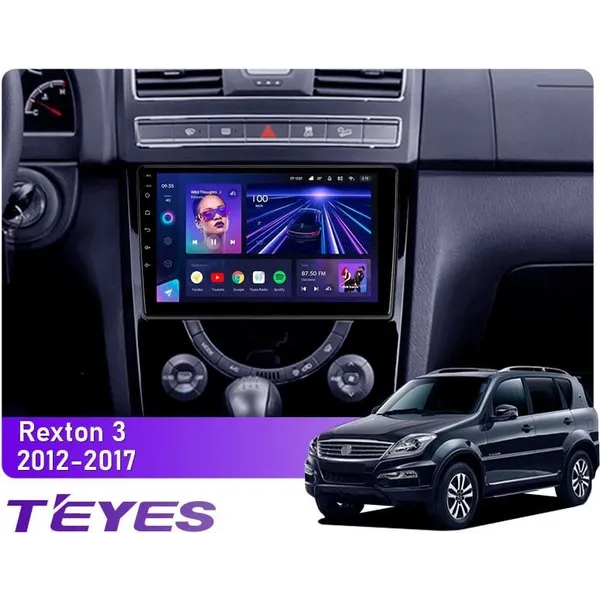 Штатная магнитола Teyes CC3L 4+32 Gb SsangYong Rexton Y290 3 2012-2017 9"