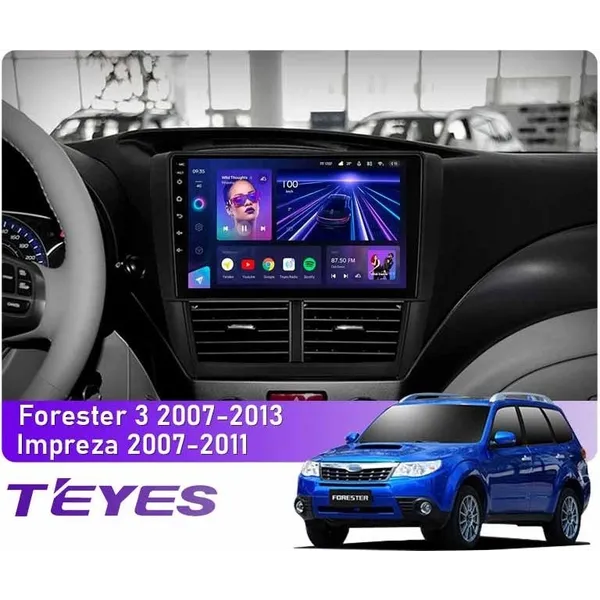 Штатна магнітола Teyes CC3L 4+32 Gb Subaru Forester 3 SH 2007-2013, Impreza GH GE 2007-2011 9"
