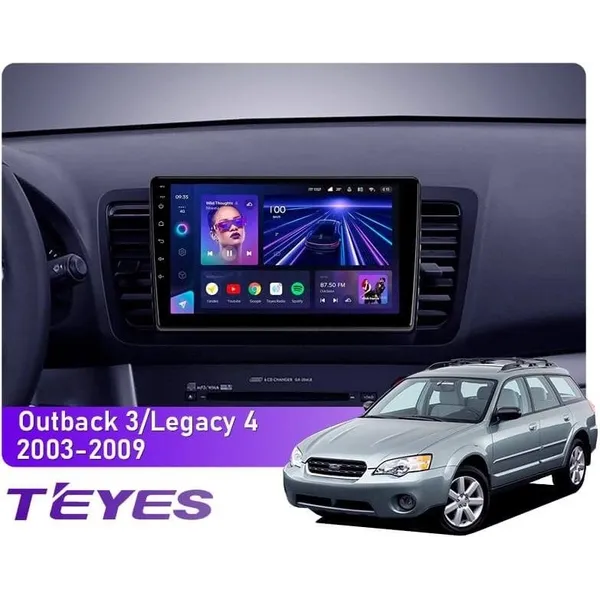 Штатная магнитола Teyes CC3L 4+32 Gb Subaru Outback 3, Legacy 4 2003-2009 9"