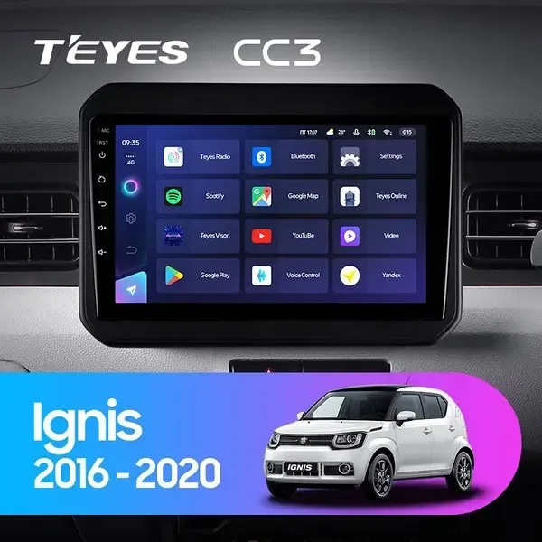 Штатна магнітола Teyes CC3L 4+32 Gb Suzuki Ignis 2016-2020 9"