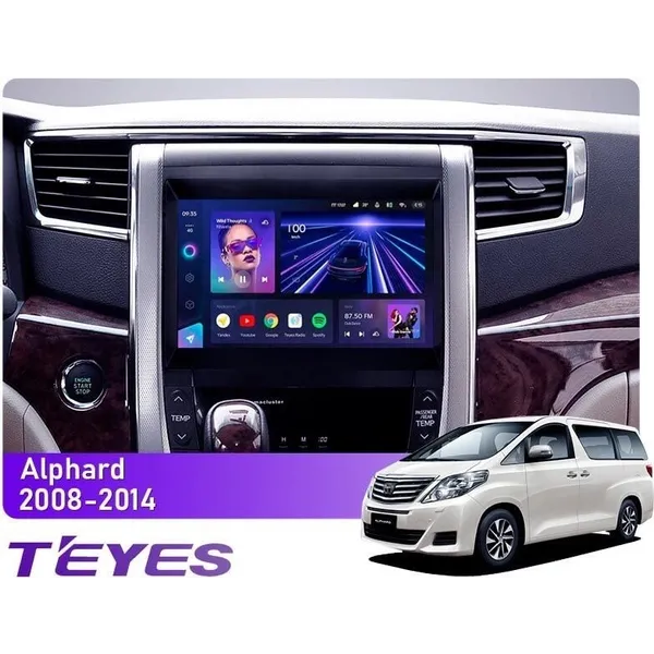 Штатна магнітола Teyes CC3L 4+32 Gb Toyota Alphard H20 2008-2014 9"