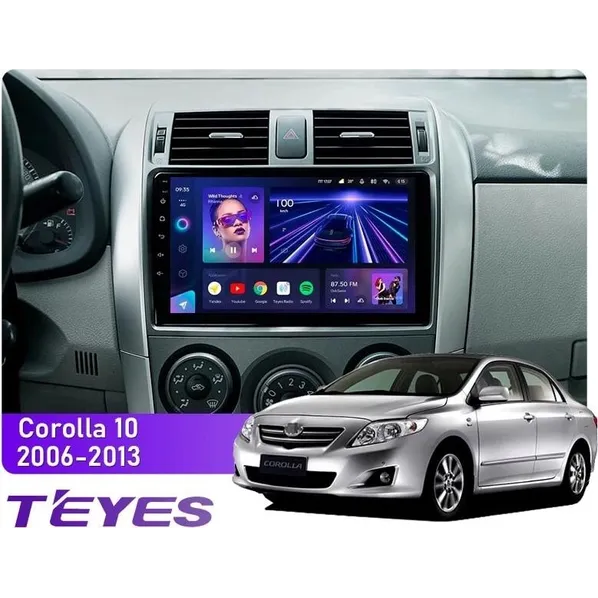 Штатна магнітола Teyes CC3L 4+32 Gb Toyota Corolla 10 E140 E150 2006-2013 (A) 9"