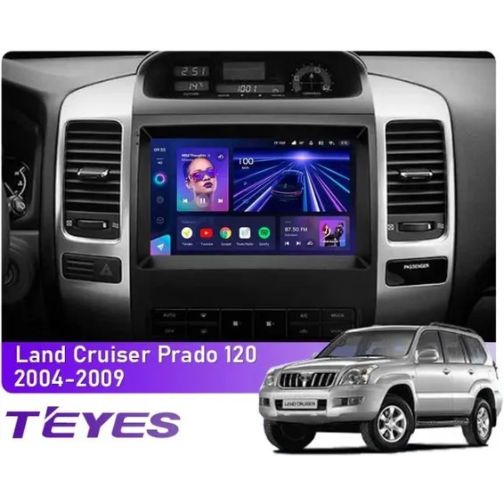Штатная магнитола Teyes CC3L 4+32 Gb Toyota Land Cruiser Prado 120 2004-2009 (F2) 9"
