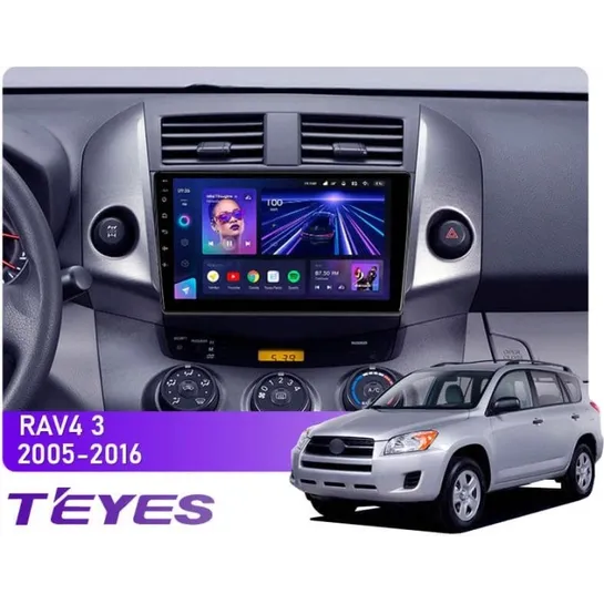Штатная магнитола Teyes CC3L 4+32 Gb Toyota RAV4 3 XA30 2005-2013 9"