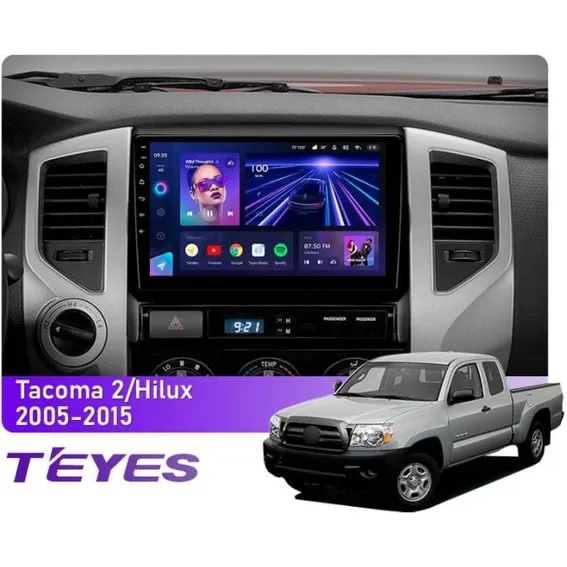 Штатная магнитола Teyes CC3L 4+32 Gb Toyota Tacoma 2 N200, Hilux 2005-2015 9"