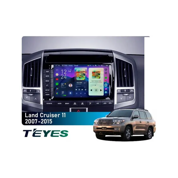 Штатна магнітола Teyes CC4 Pro 2k 8+128 Gb Toyota Land Cruiser 200 11 2007-2015 (F2) (A) 9"