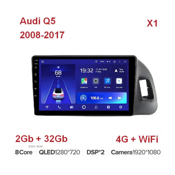 Штатнаz магнbтола Teyes X1 2+32 Gb Audi Q5 8R 2008-2017 (A) 3