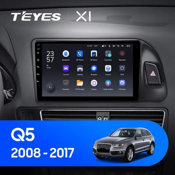 Штатнаz магнbтола Teyes X1 2+32 Gb Audi Q5 8R 2008-2017 (A)