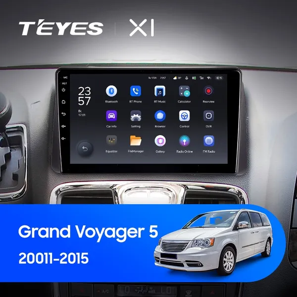 Штатна магнітола Teyes X1 2+32 Gb Chrysler Grand Voyager 5 2011-2015