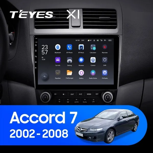 Штатная магнитола Teyes X1 2+32 Gb Honda Accord 7 CM UC CL 2005-2008