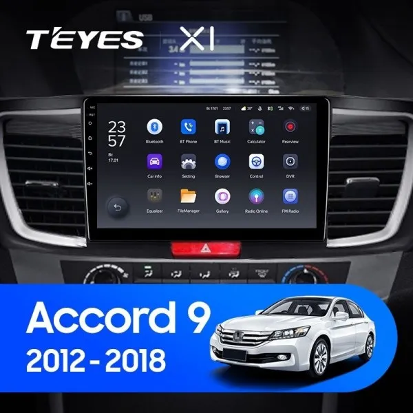 Штатна магнітола Teyes X1 2+32 Gb Honda Accord 9 CR 2012-2018 10"