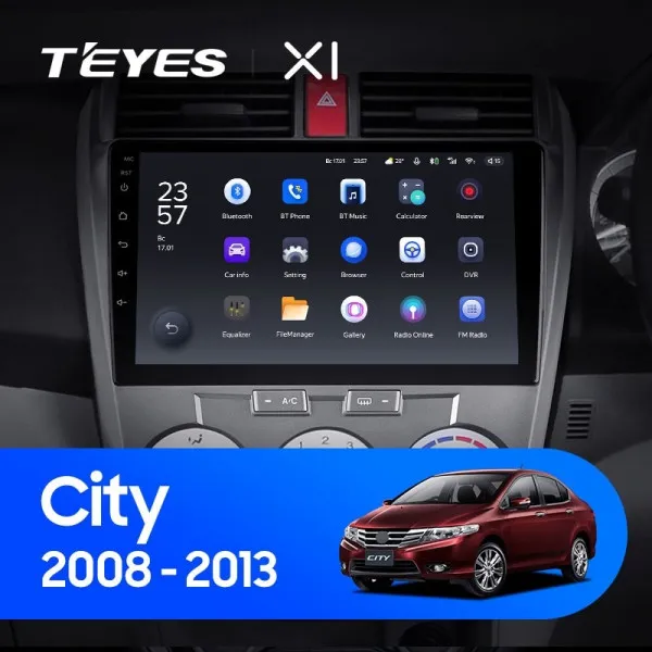 Штатная магнитола Teyes X1 2+32 Gb Honda City 2008-2013