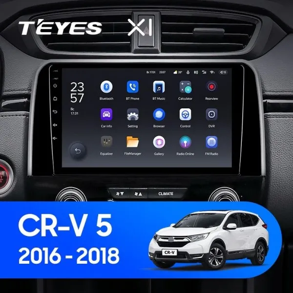 Штатная магнитола Teyes X1 2+32 Gb Honda CR-V 5 RT RW 2016-2018
