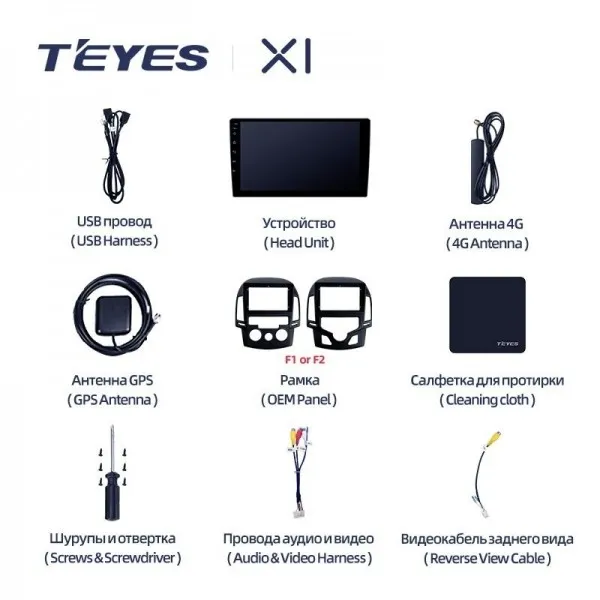 Штатна магнітола Teyes X1 2+32 Gb Hyundai i30 1 FD 2007-2012 (B) 2