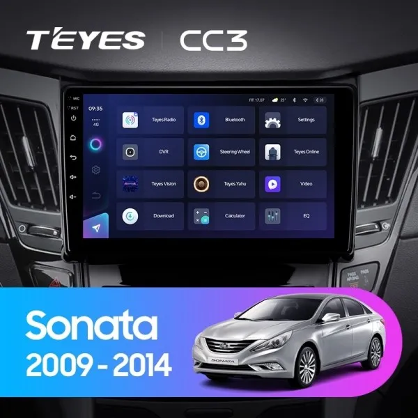 Штатная магнитола Teyes X1 2+32 Gb Hyundai Sonata 6 YF 2009-2014 (A)