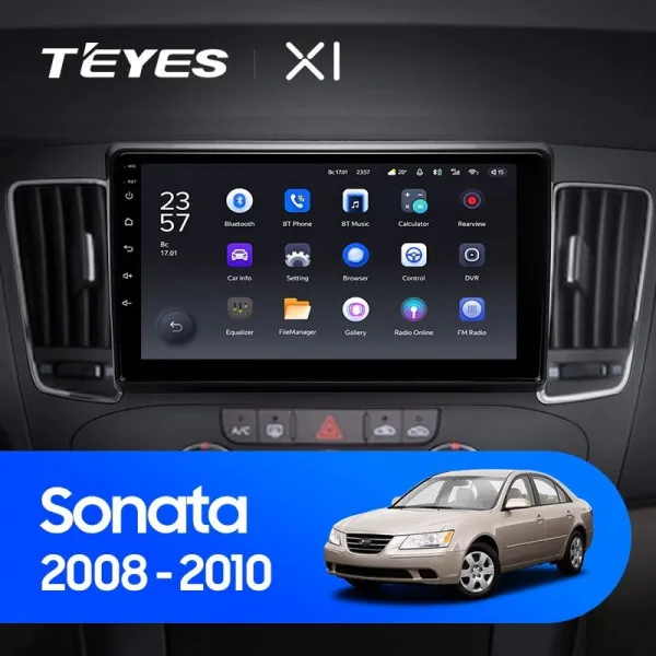 Штатна магнітола Teyes X1 2+32 Gb Hyundai Sonata NF 2008-2010 (A)