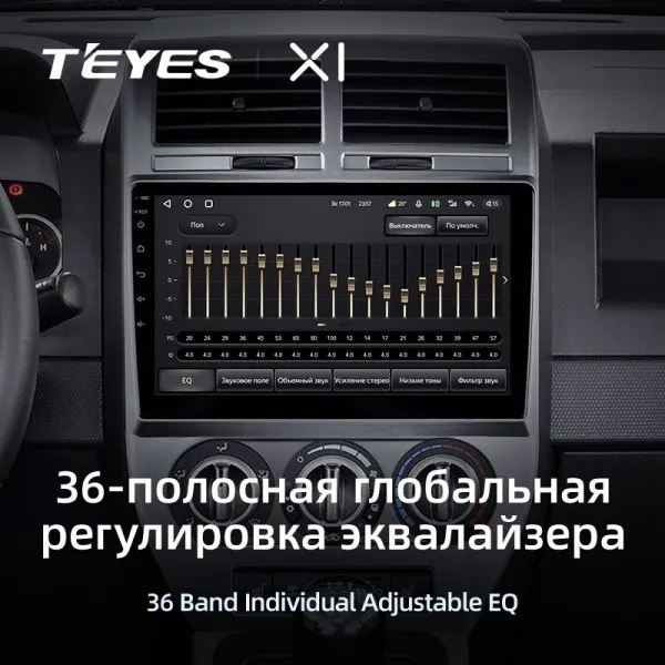 Штатна магнітола Teyes X1 2+32 Gb Jeep Compass 1 MK 2006-2010 10" 4