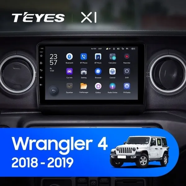 Штатна магнітола Teyes X1 2+32 Gb Jeep Wrangler 4 JL 2018-2019 10'