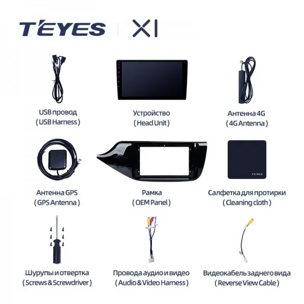 Штатна магнітола Teyes X1 2+32 Gb Kia Ceed 2 JD 2012-2018 2