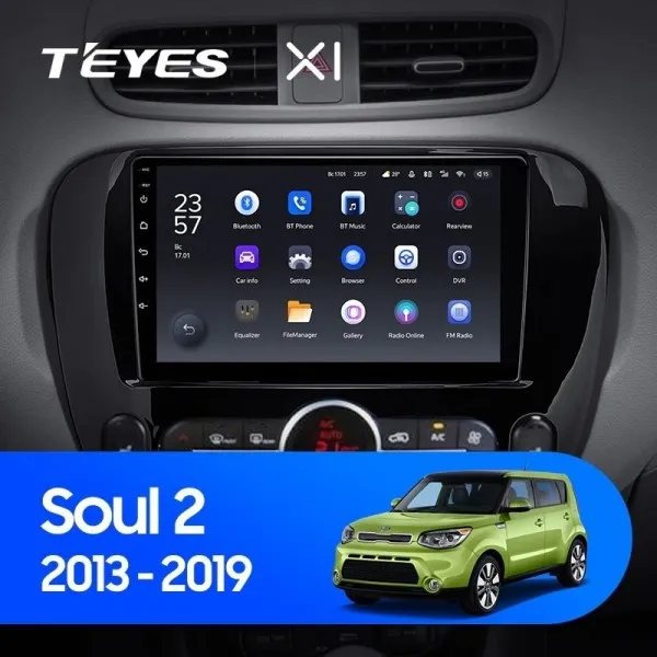 Штатна магнітола Teyes X1 2+32 Gb Kia Soul 2 PS 2013-2019 (B)