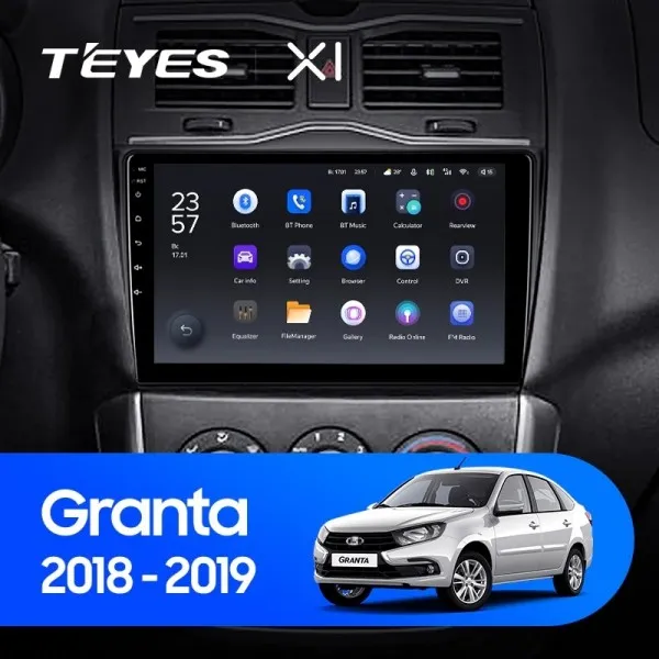 Штатная магнитола Teyes X1 2+32 Gb LADA Granta Cross 2018-2019