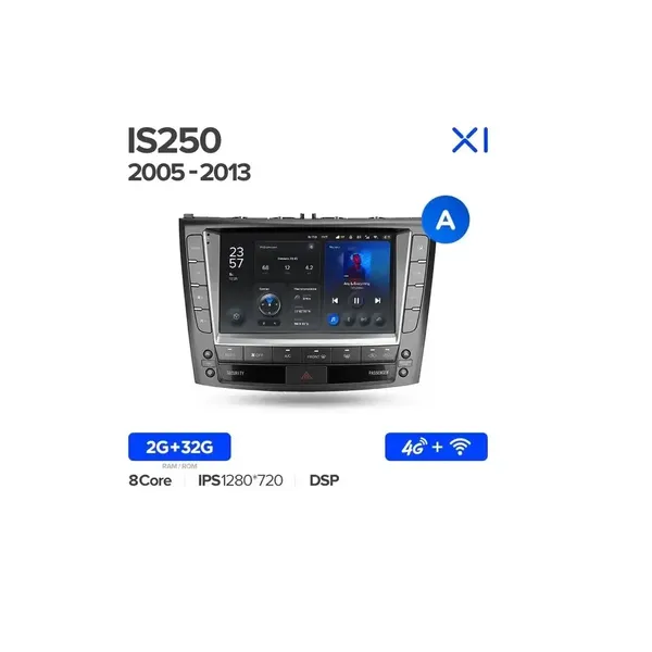 Штатна магнітола Teyes X1 2+32 Gb Lexus IS250 XE20 (Hm) 2005-2013 (A) 2
