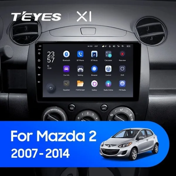 Штатна магнітола Teyes X1 2+32 Gb Mazda 2 DE 2007-2014