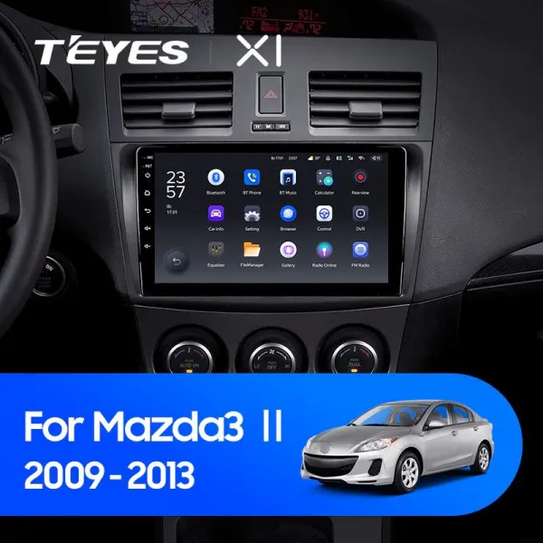 Штатная магнитола Teyes X1 2+32 Gb Mazda 3 2 2009-2013