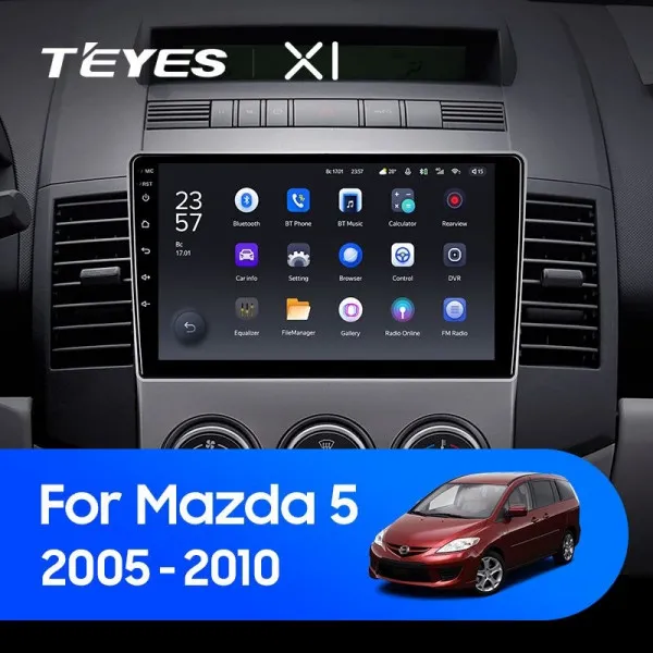 Штатная магнитола Teyes X1 2+32 Gb Mazda 5 2 CR 2005-2010