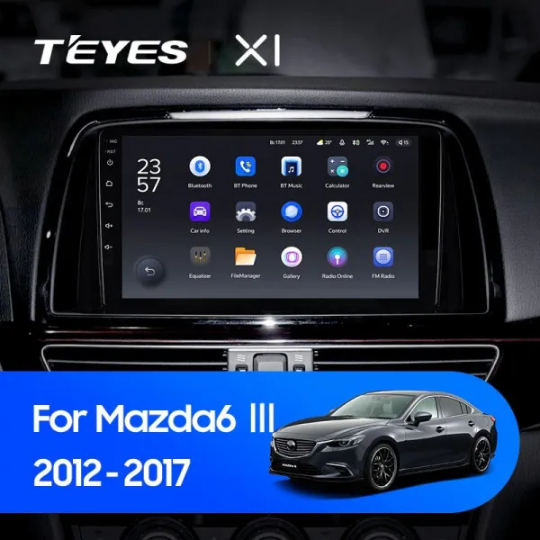 Штатная магнитола Teyes X1 2+32 Gb Mazda 6 3 GL GJ 2012-2017 (A)