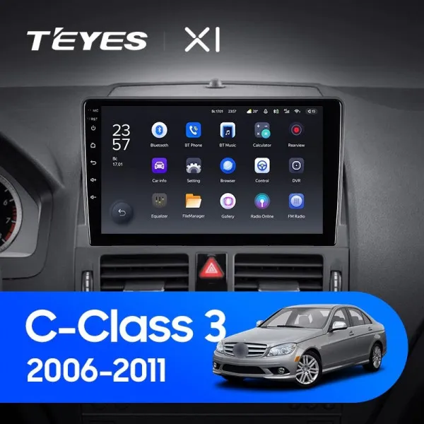 Штатная магнитола Teyes X1 2+32 Gb Mercedes-Benz C-Class 3 W204 S204 2006-2011