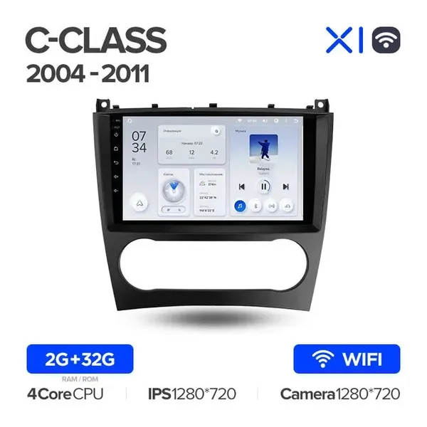 Штатна магнітола Teyes X1 2+32 Gb Mercedes-Benz C-Class W203 CL203 C209 A209 2004-2011 6