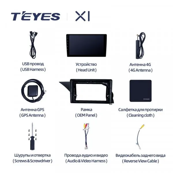 Штатная магнитола Teyes X1 2+32 Gb Mercedes-Benz GLK-Class X204 2012-2015 2