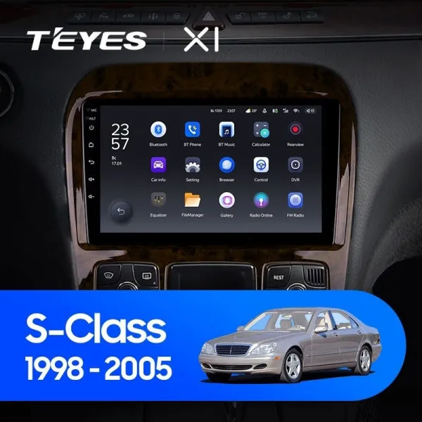 Штатна магнітола Teyes X1 2+32 Gb Mercedes-Benz S-Class W220 VV220 1998-2005