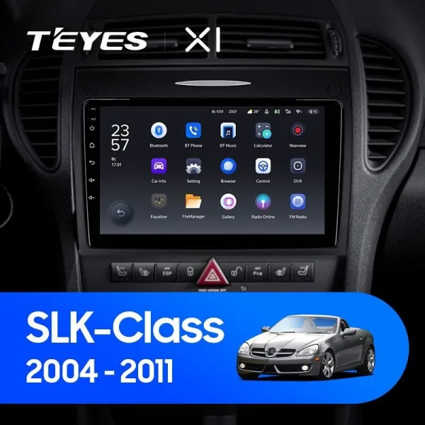 Штатная магнитола Teyes X1 2+32 Gb Mercedes-Benz SLK-Class R171 2004-2011