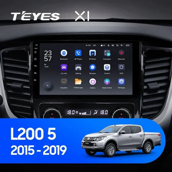 Штатна магнітола Teyes X1 2+32 Gb Mitsubishi L200 5 2015-2019 Automatic air conditioning