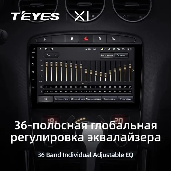 Штатна магнітола Teyes X1 2+32 Gb Peugeot 408 1 T7 2012-2020, 308 2007-2015 3