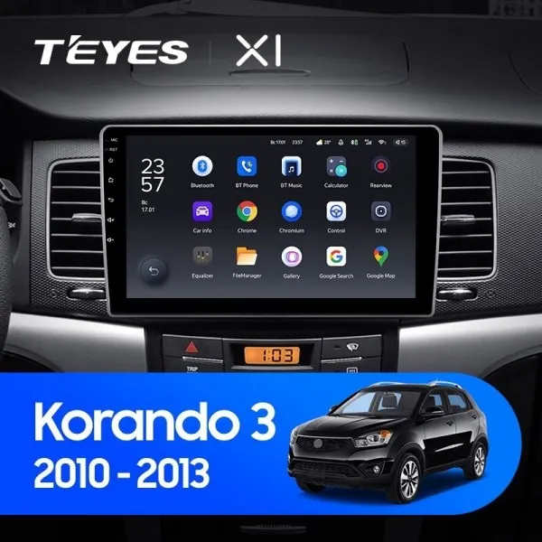 Штатная магнитола Teyes X1 2+32 Gb SsangYong Korando 3 2010-2013