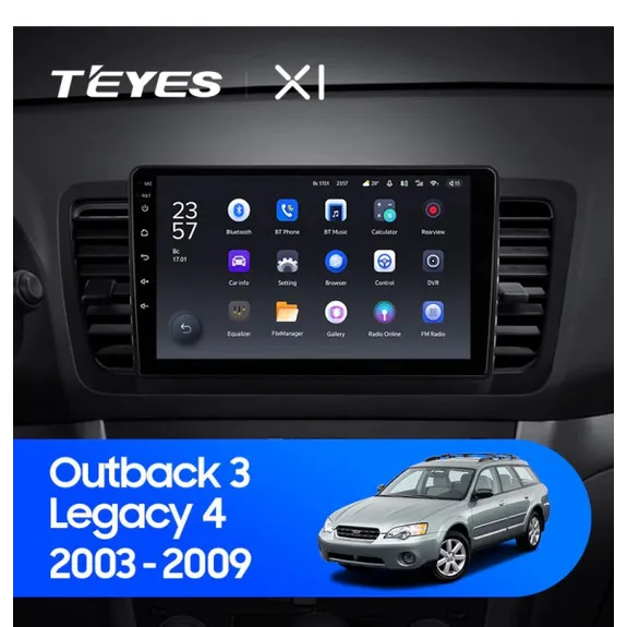 Штатна магнітола Teyes X1 2+32 Gb Subaru Outback 3, Legacy 4 2003-2009